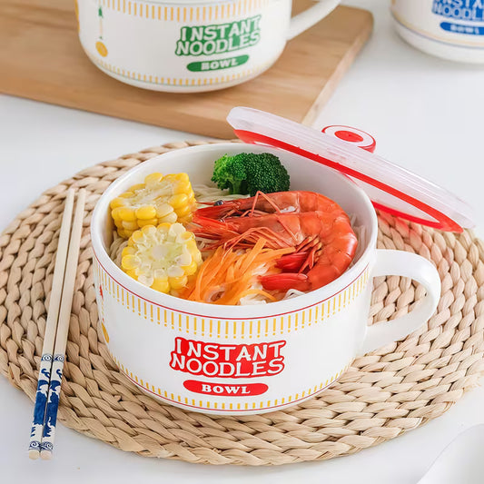 세라믹 컵누들 그릇 - 3개 세트