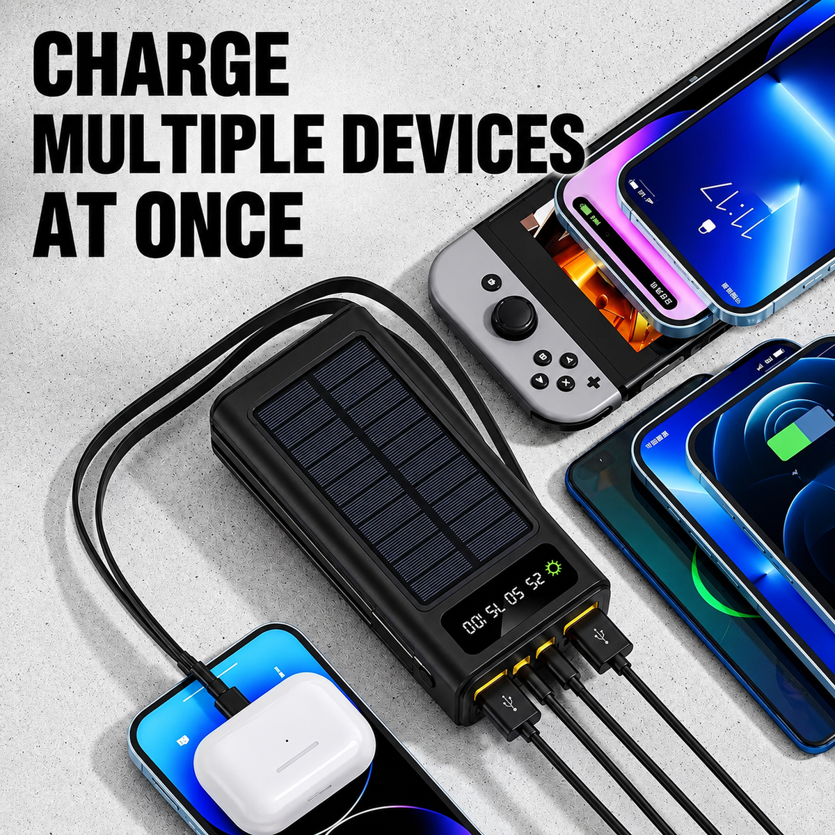 💥 실측 20000 mAh  - 태양광 파워뱅크