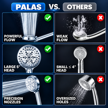 PALAS 샤워기 세트 (호스 + 브라켓 + 필터 3개)