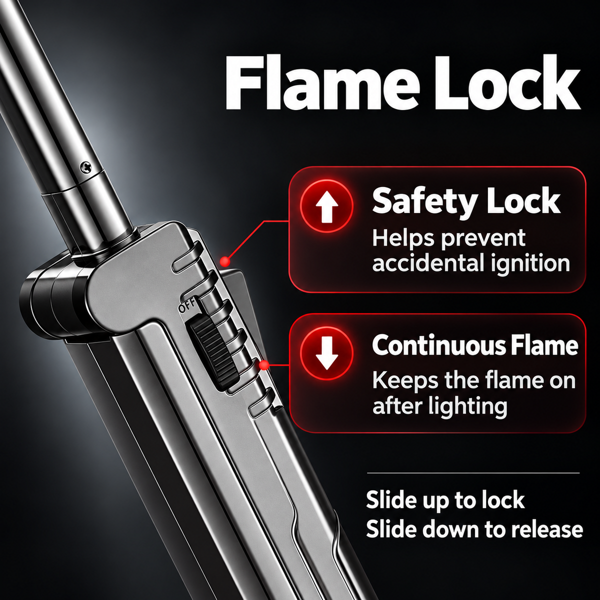 Foldable Jet Flame Torch Lighter (Butane Not Included)