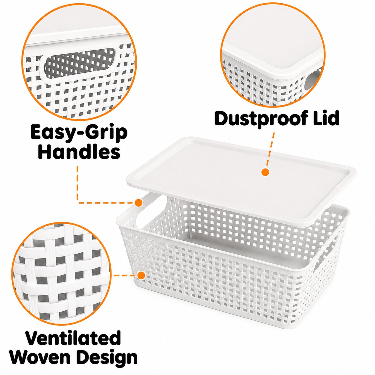 Storage Basket with Lid - Small