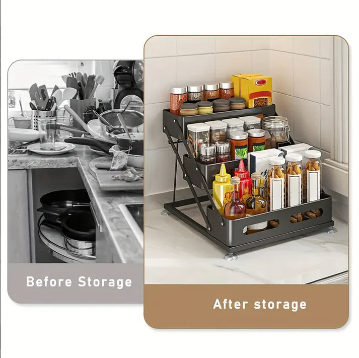 (조립불량) 3단 양념렉 - 흰색