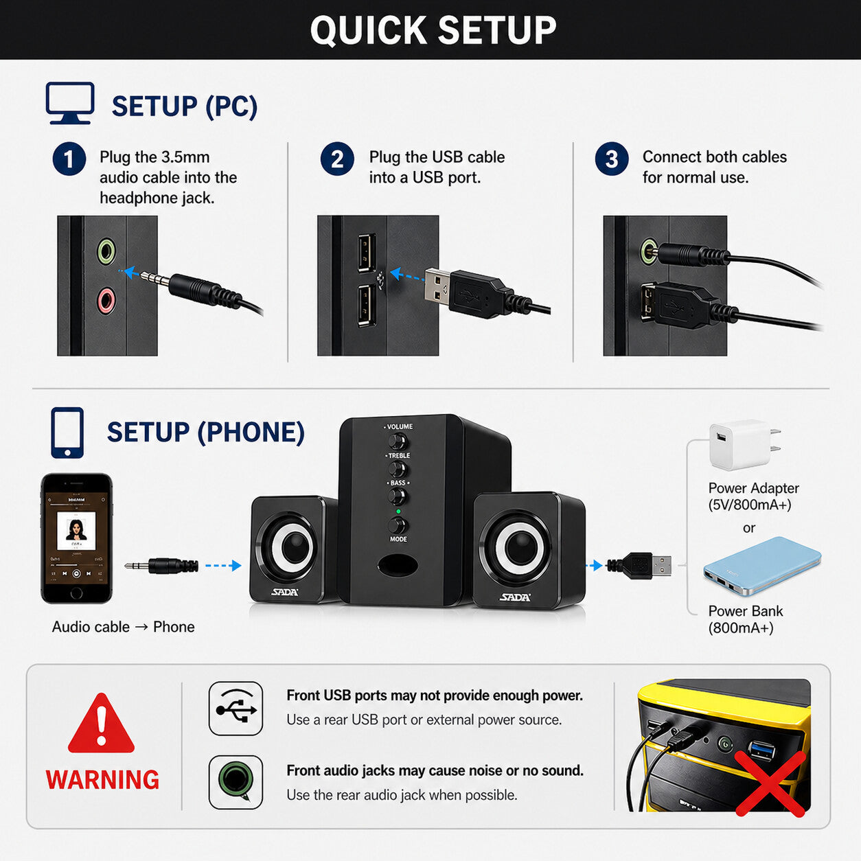 미니 2.1 USB  스피커
