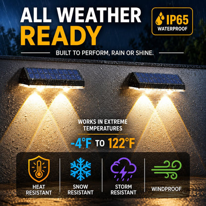 Solar Fence / Garden Lights - 2 Pack