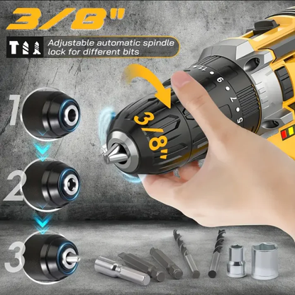 가정용 해머드릴 398in-lbs 21V 2Ah x2
