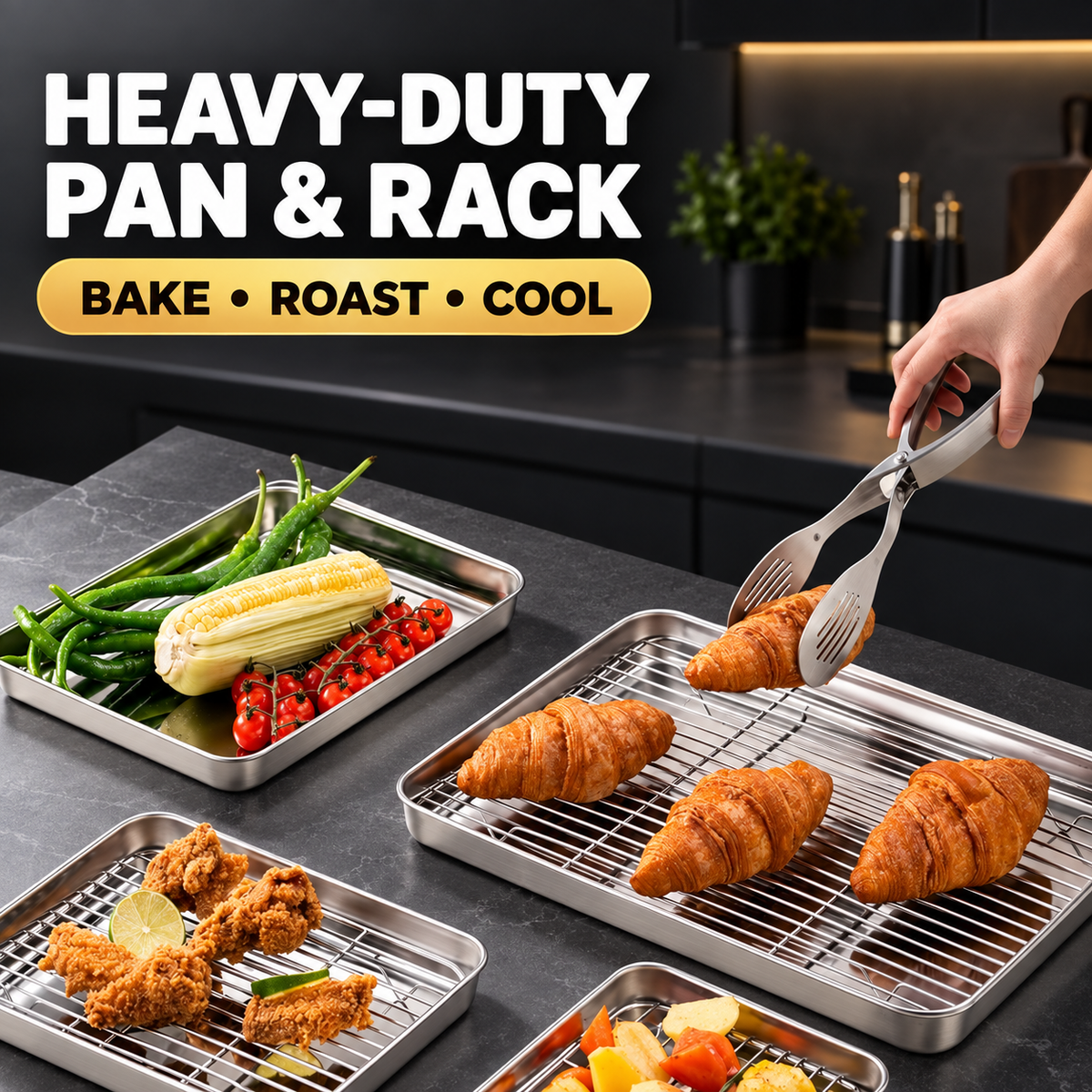 Deep Frying Rack with Tray