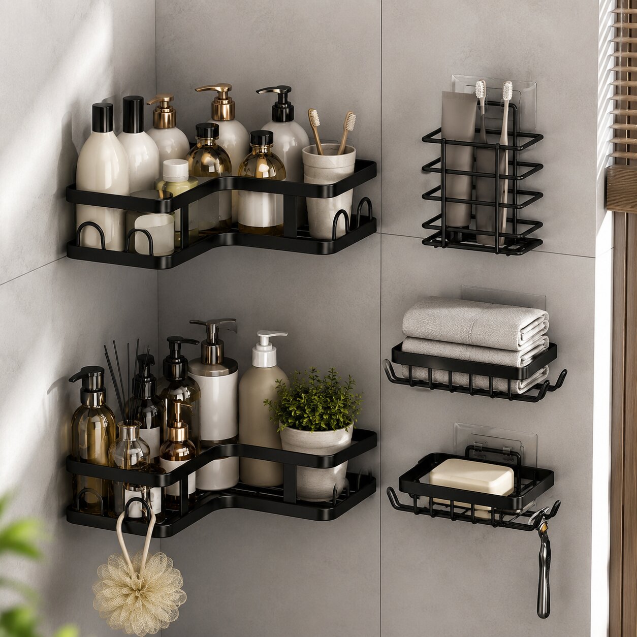 Corner Shower Caddy - Set of 5