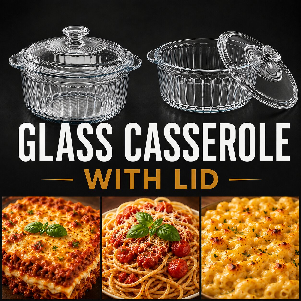 Glass Casserole Dish - 2.5QT