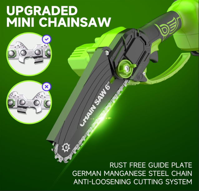 (신품) 6인치 미니 전기톱 880w 19.7 FT/S 20V 2Ah