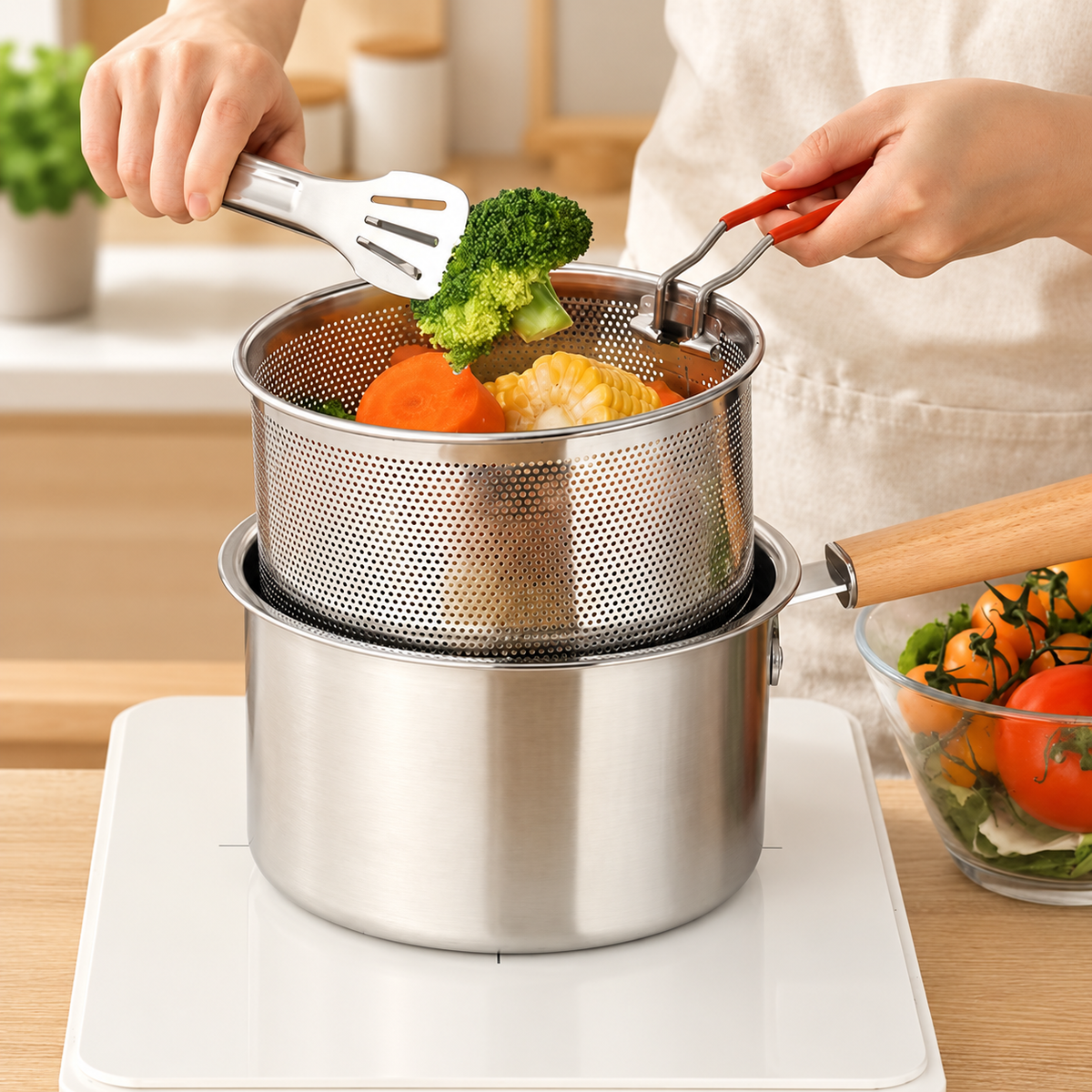 Deep Fryer Pot / Pasta Pot - 2.7 QT (Small)