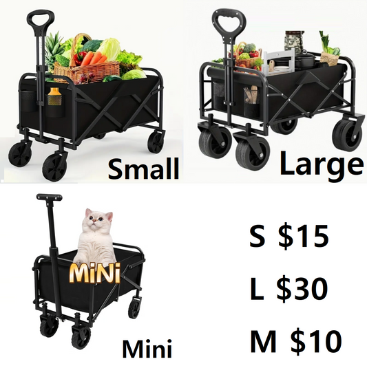 (신품) 장보고 집 도착후 차에서 물건 내릴때 쓰는 카트 Mini/small/Large