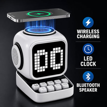 Clock + Speaker + Wireless Charger