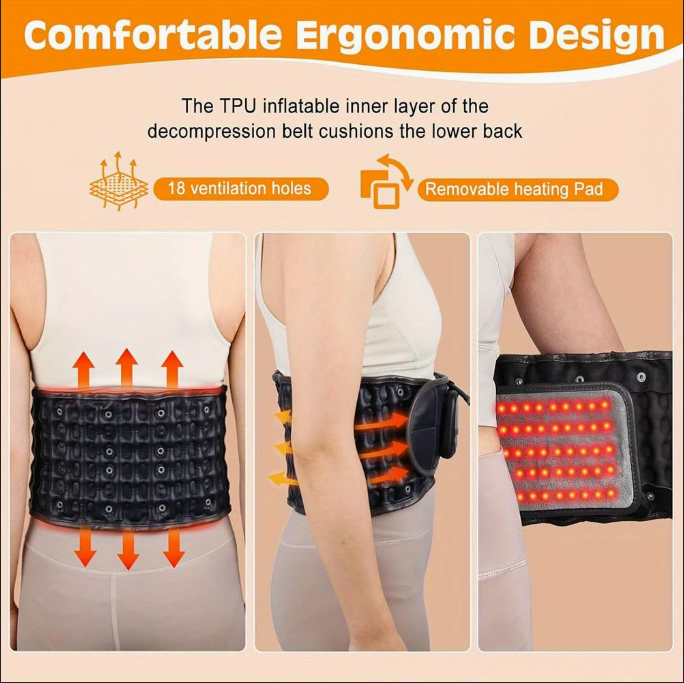 (신품) 공기 주입식 요추지지 + 찜질