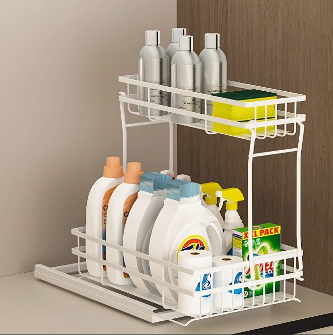 (신품) Undersink 캐비넷 정리 렉 2개 세트