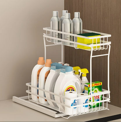 (신품) Undersink 캐비넷 정리 렉 2개 세트