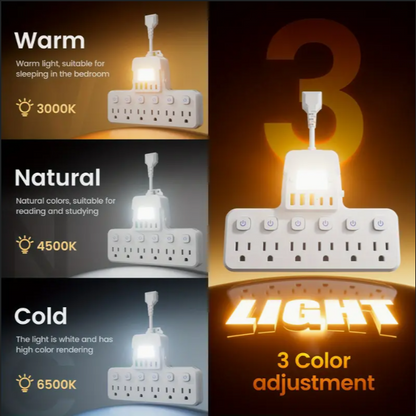 개별 전원 LED 파워 스트립 (멀티탭) 1250W