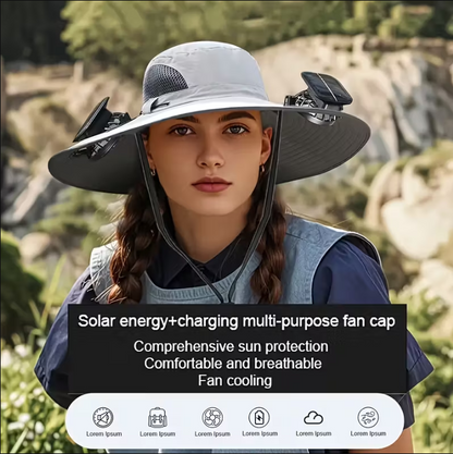 (신품) 밭일/등산용 선풍기 모자 (Free 사이즈)