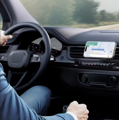 (신품) LED 차량용 폰 무선충전 거치대 - 에어컨 벤트 거치용