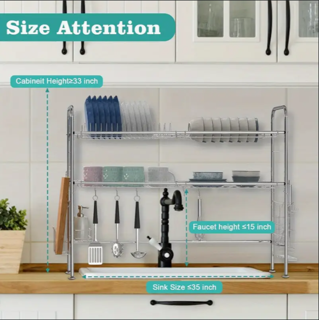 (신품) 2단 식기 건조대