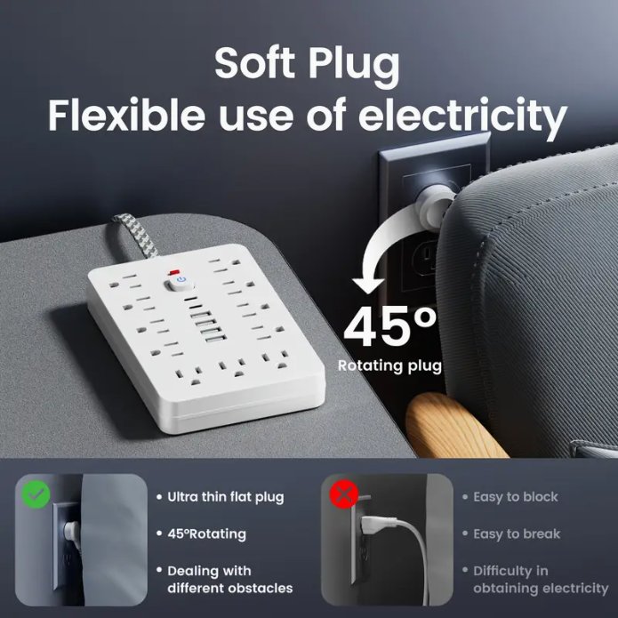 파워 스트립 (멀티탭) 1250W - 5FT