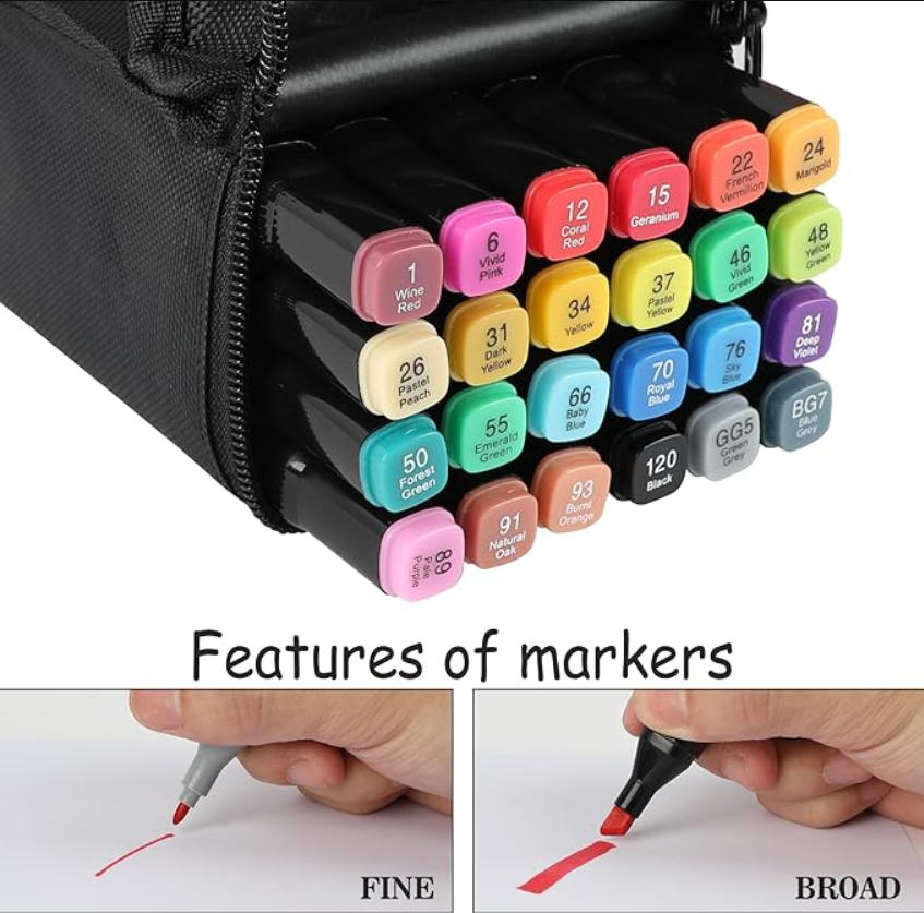 (신품) 더블팁 형광 마커 24개 Set