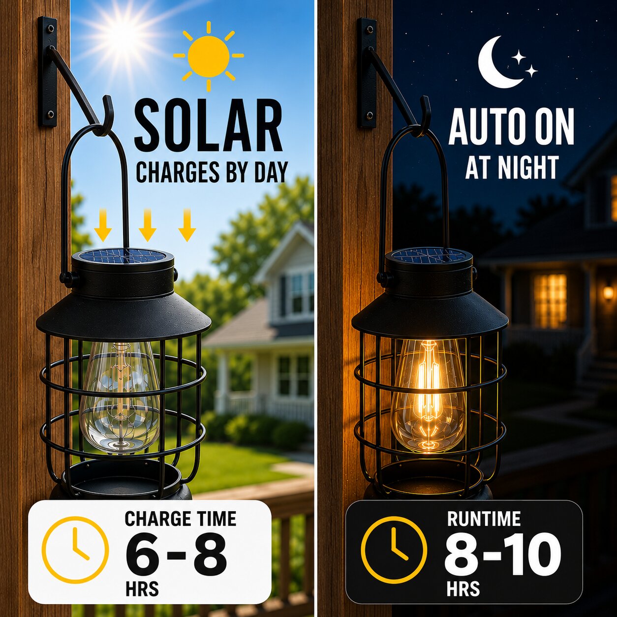 Vintage Solar Metal Lantern