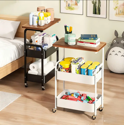 우드탑 3단 메탈 메쉬카트