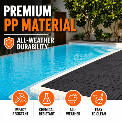 Interlocking Plastic Deck Tiles - 10 Pack