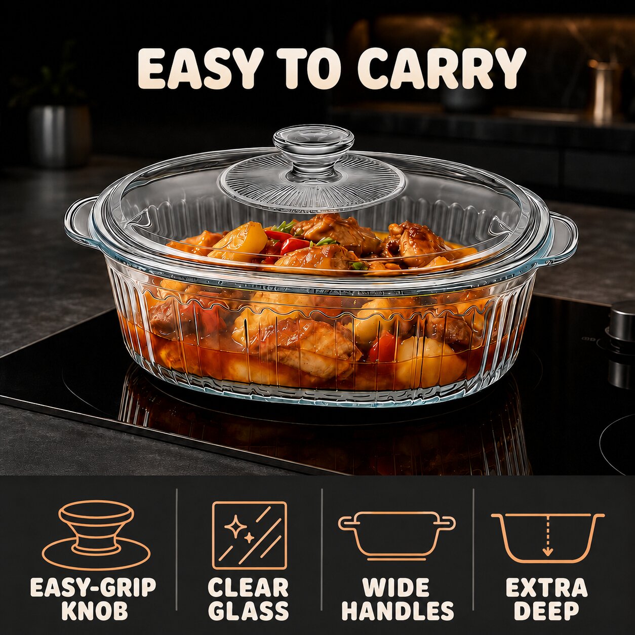 Casserole Baking Dish - 1.9 QT (Serves 1-2)