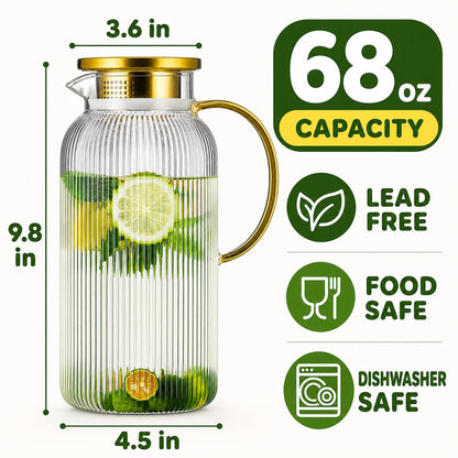 글래스 피쳐 - 68oz / 2L