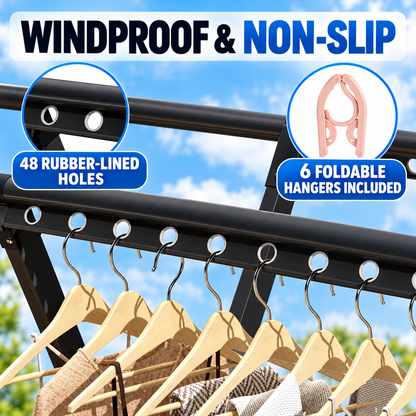 Foldable Clothes Drying Rack 53 - 93"