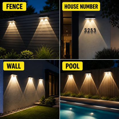 Solar Fence / Garden Lights - 2 Pack