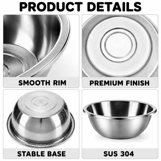 SUS 304 Colander · Mixing Bowl Set - 3QT