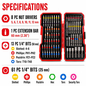 임팩트 드라이버 / 드릴 Bit 세트 - 83 PCS