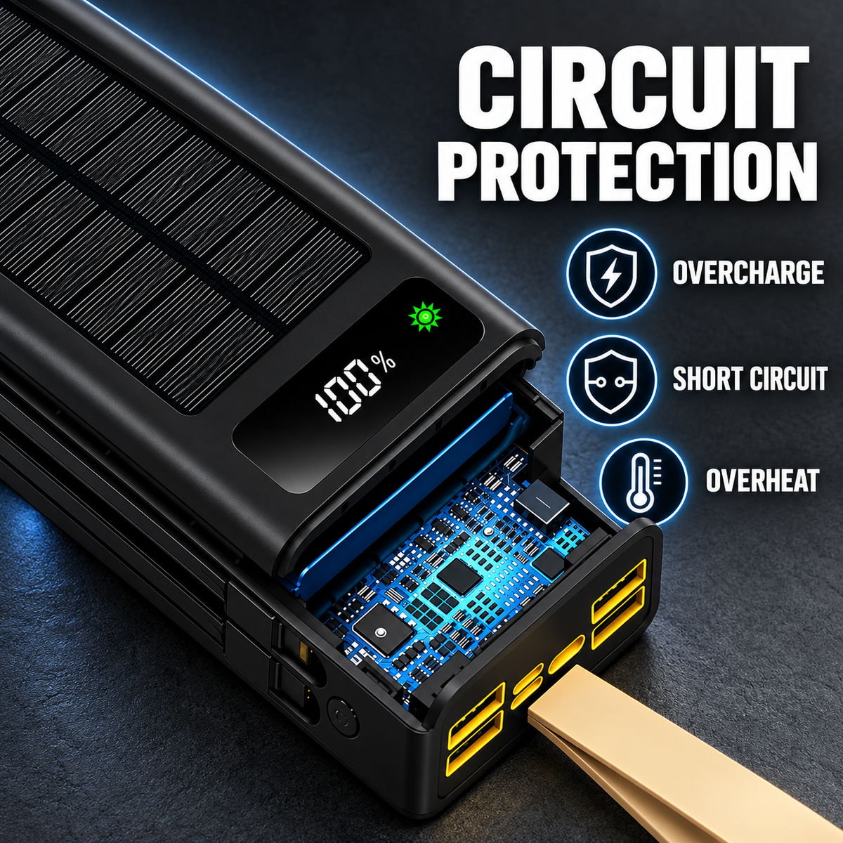 💥 실측 20000 mAh  - 태양광 파워뱅크
