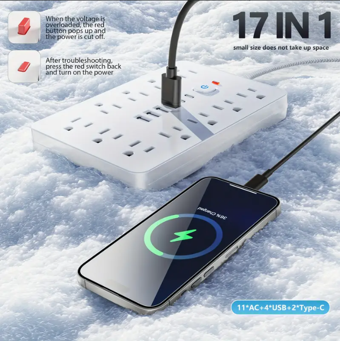 파워 스트립 (멀티탭) 1250W - 5FT