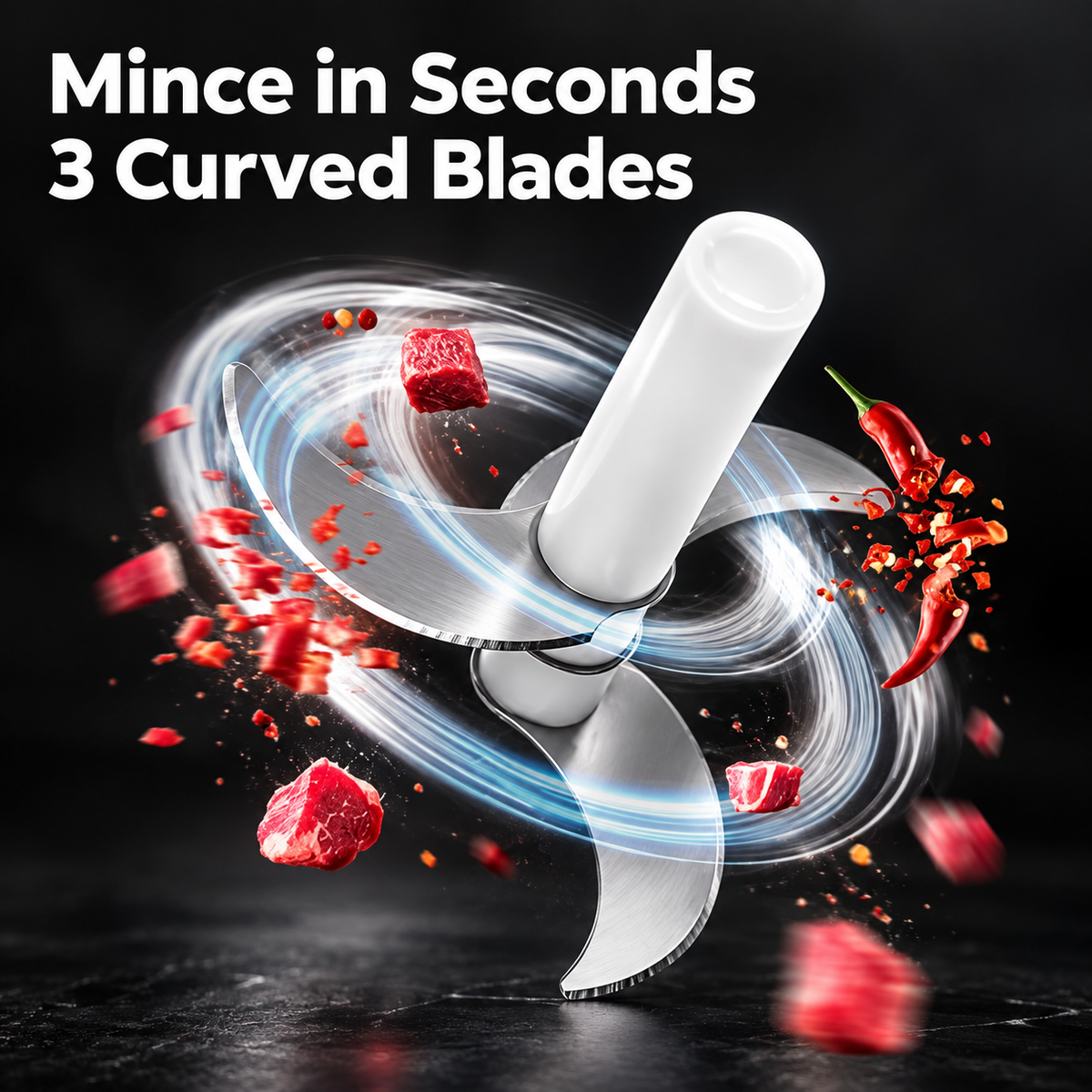 3-IN-1 Cordless Mini Chopper & Slicer (See Description)