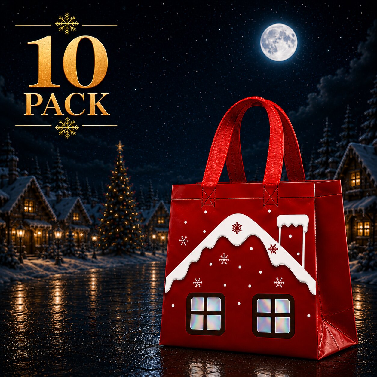 Xmas Gift Bags - 10 Pack