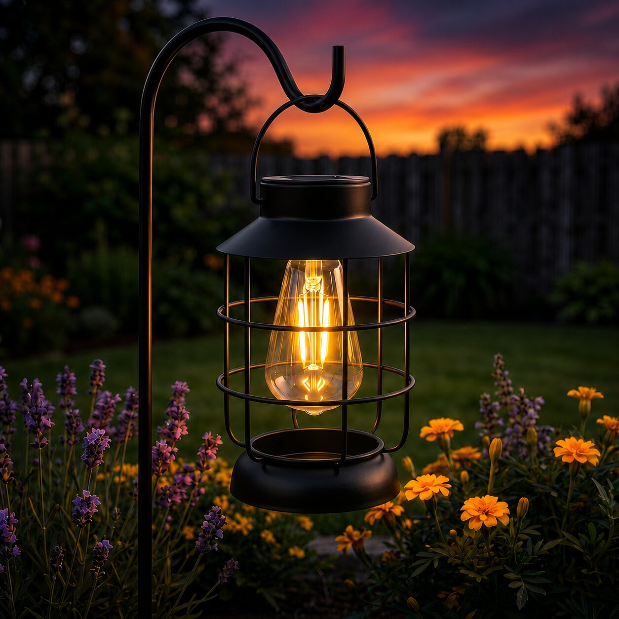 Vintage Solar Metal Lantern