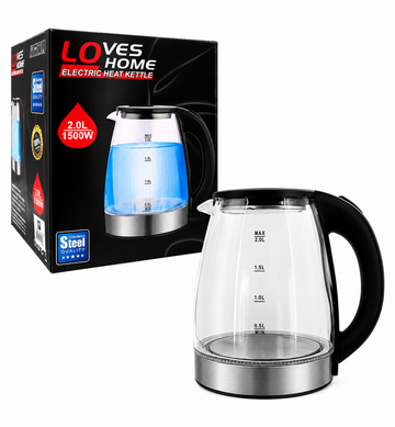 유리 전기포트 - 2L, 1500W