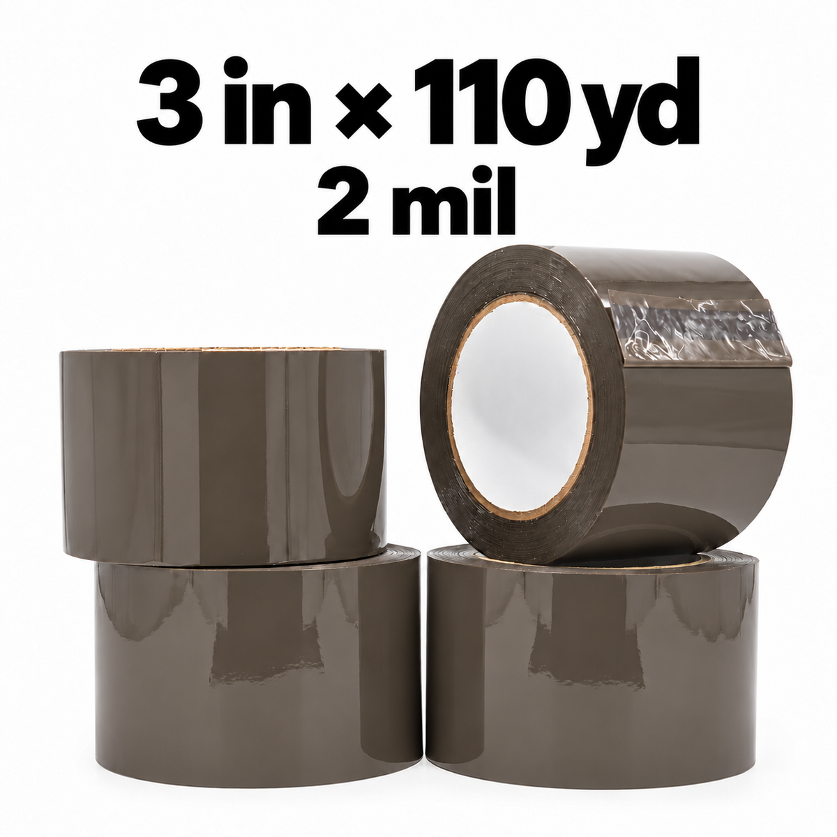 배송 박스 테이프 4개 - 3 in x 110 yd , 2 mil