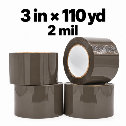 배송 박스 테이프 4개 - 3 in x 110 yd , 2 mil
