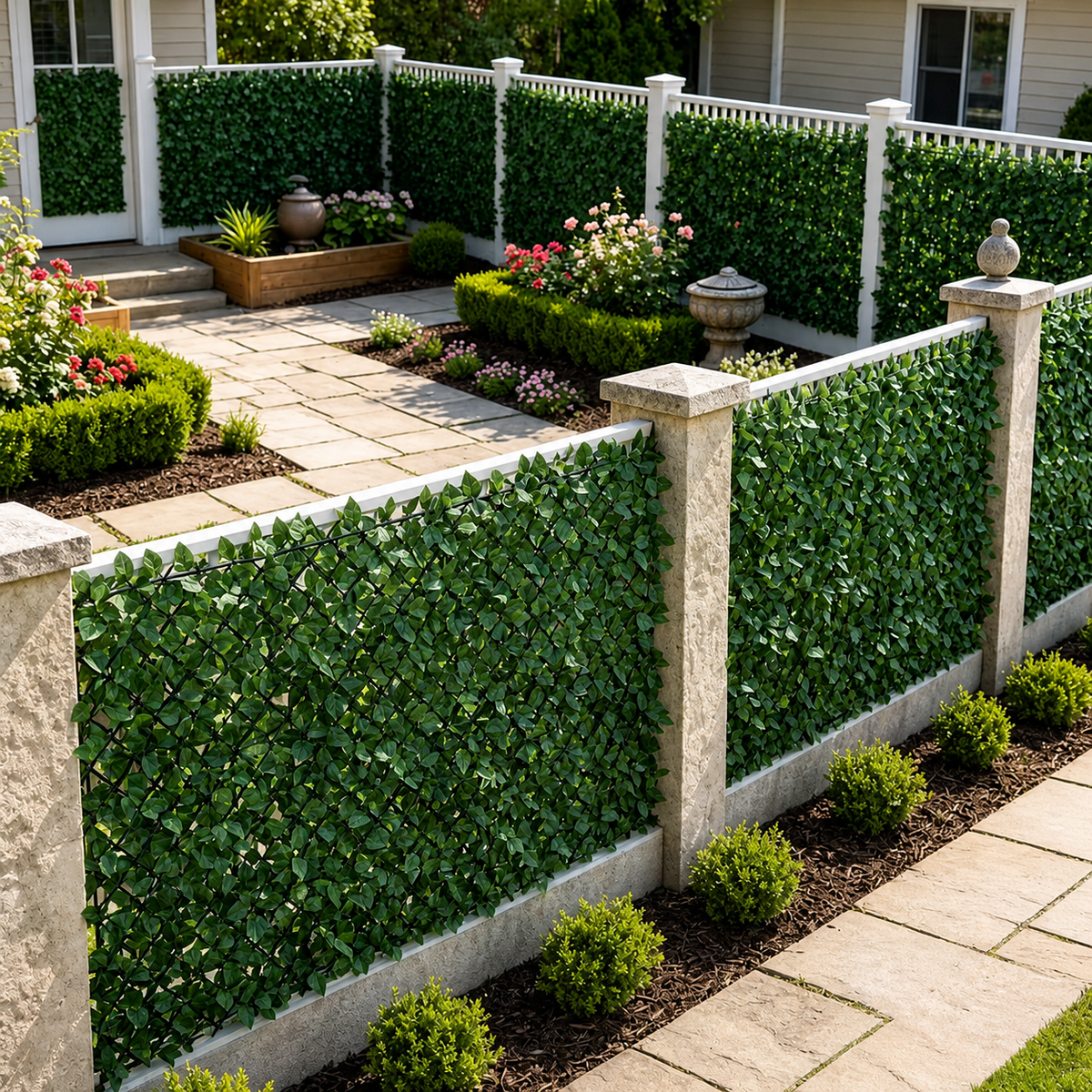 Artificial Ivy Privacy Fence Screen - 116" x 37.4" (See Description)