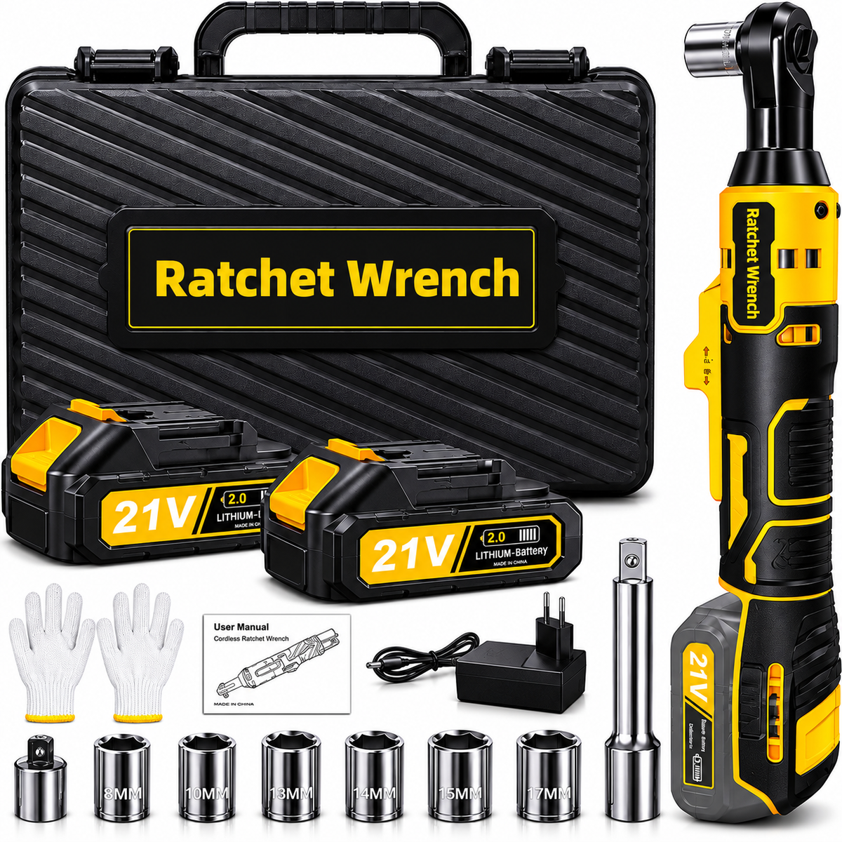 Ratchet Wrench 3/8 45Ft-lbs 21v 2Ah x 2