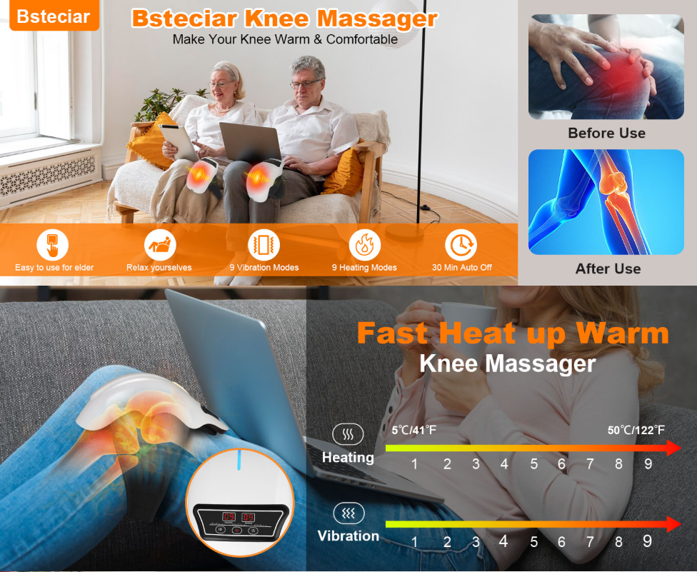 (신품) 무릎 진동 마사지 + 찜질