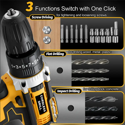 임팩트 드릴 398in-lbs 21V 2Ah x2