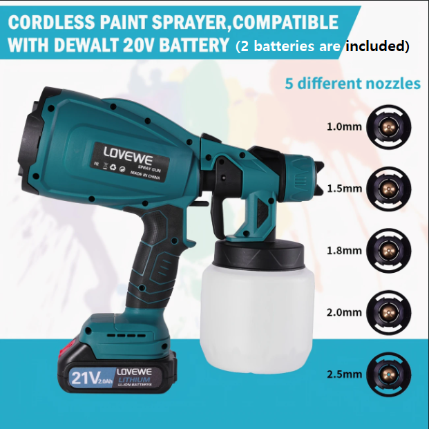 (신품) HVLP 21V 무선 페인트 스프레이