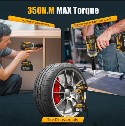 (신품) 임팩트 렌치 1/2 258 Ft-lbs 21v 2.6Ah x2