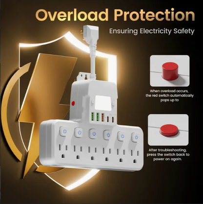 개별 전원 LED 파워 스트립 (멀티탭) 1250W