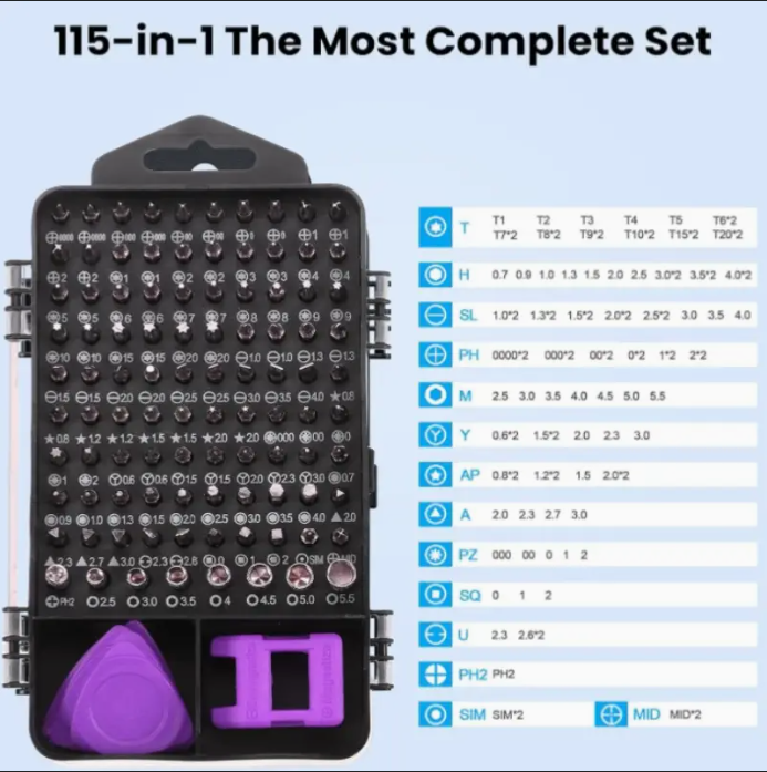 (신품) 115-IN-1 정밀(미니) 스크류 드라이버 Set
